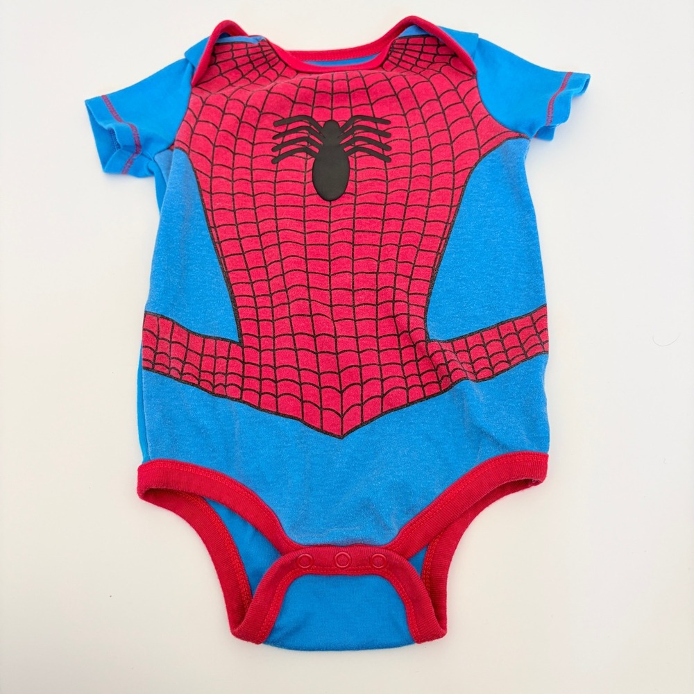 Marvel Spider-Man Costume Graphic Bodysuit 18M Baby Boy Superhero Red Blue